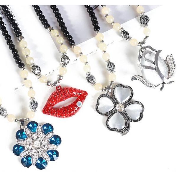 

vintage bead sweater chain colorful shell retro necklaces mix fox rose fish flower bohemian pendants wmtqez hat7890, Silver