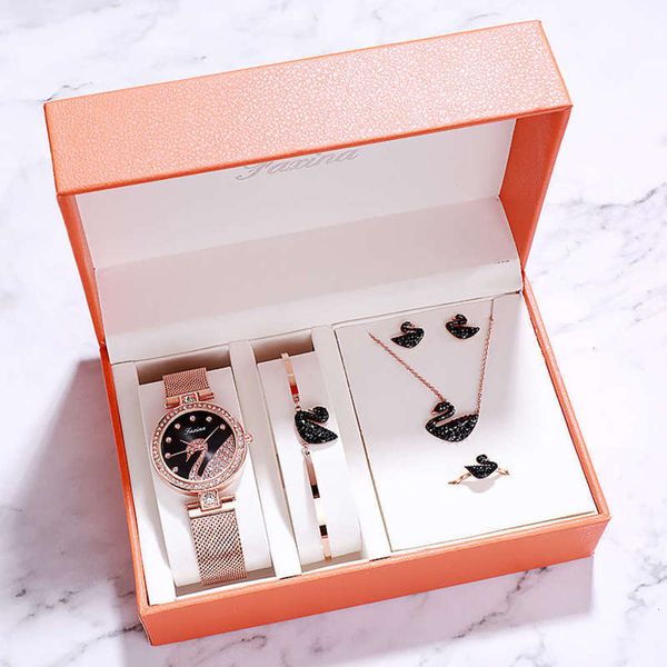 

match, tiktok, the five ladies' all the swan lady bracelet watch.fjl4, Slivery;brown