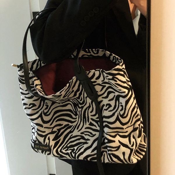 

fashionable striped for women 2020 new fashion net red tote bag canvas versatile single shoulder large capacity c1114