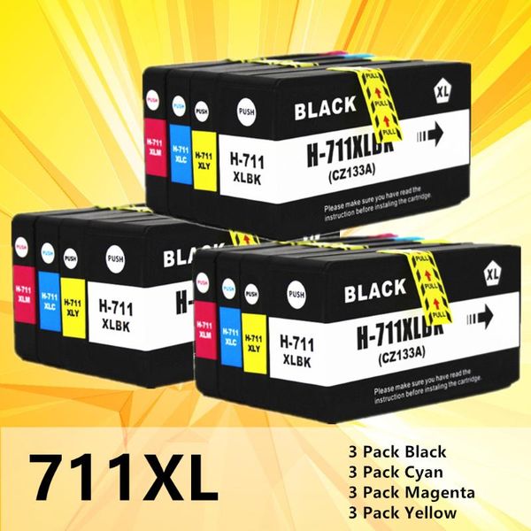 

replacement for 711 ink cartridge for 711 cz130a cartridges xl designjet t120 t520 printer full ink with chip