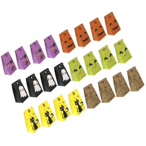 

54pcs halloween themed wrapping paper bag dessert bag package paper1