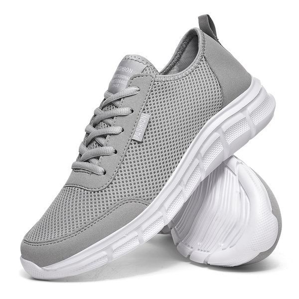 

men casual shoes breathable outdoor mesh light sneakers male fashion casual shoes new comfortable casual footwear men shoes, Black