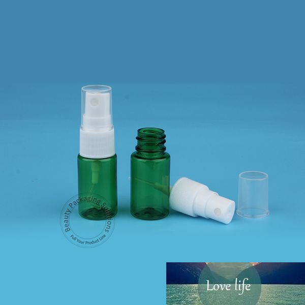 500pcs / lolt por atacado 10ml plástico spray garrafa vazio perfume recipiente cosmético pequeno tampão branco atomizador embalagem de embalagens frasco parfum