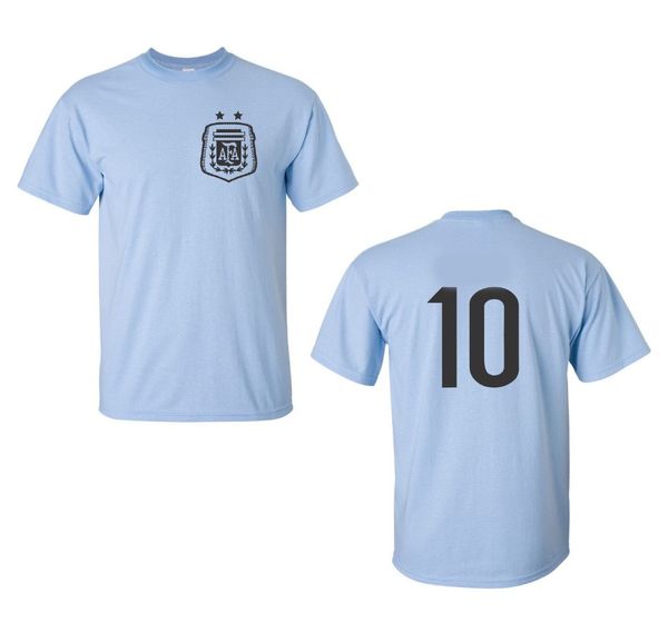 

sport argentine soccers footballer team player lionel #10 2019 summer men fashion short sleeve cotton custom t shirt printing