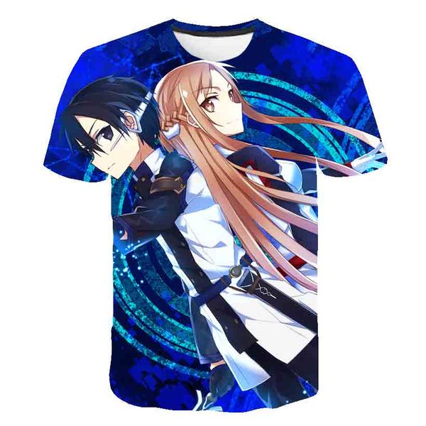

3d anime sword art online sao print summer japanese manga 3d print shirts oversized hippie hippie men clothing