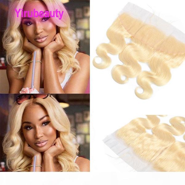 

indian virgin hair lace frontal 13x4 lace size ear to ear body wave blonde 613# color body wave 100% human hair 13 by 4 frontals, Black;brown