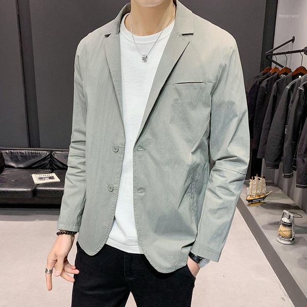 

2020 new spring clothing men's suits thin korean slim casual jacket blackdirect selling1, White;black