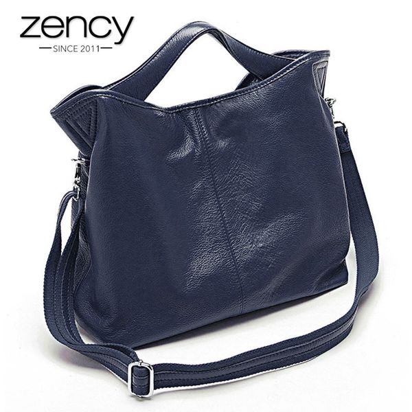 

zency wholesale fashion women handbag 100% genuine leather ladies casual tote bag charm shoulder messenger classic satchel purse c0121