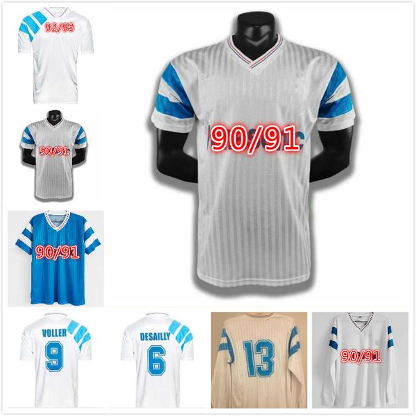 

marseille retro soccer jerseys 1990 1991 1992 1993 extra payet boli olympique de marseille 11/12 vintage football shirt maillot de foot, Black;yellow