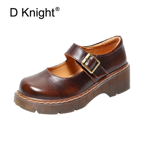 

japanese soft leather pumps lolita shoes woman retro doll oxford shoes for women's spring 2020 new thick bottom mary jane, Black