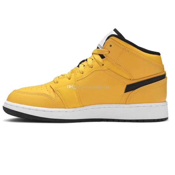 

jumpman 1 mid gs university gold basketball shoes 1s sneakers 554725 700