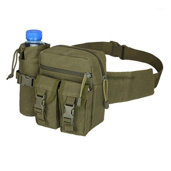 

outdoor bags nylon tactical waist detachable kettle pouch army paintball training bag hiking hunting packs1