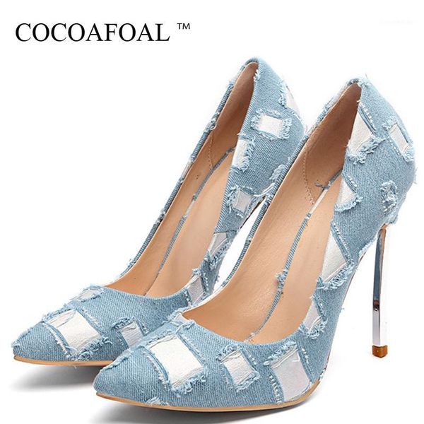 

dress shoes cocoafoal denim women high heels woman hook plus size be teen bridal pumps stiletto strip blue1, Black