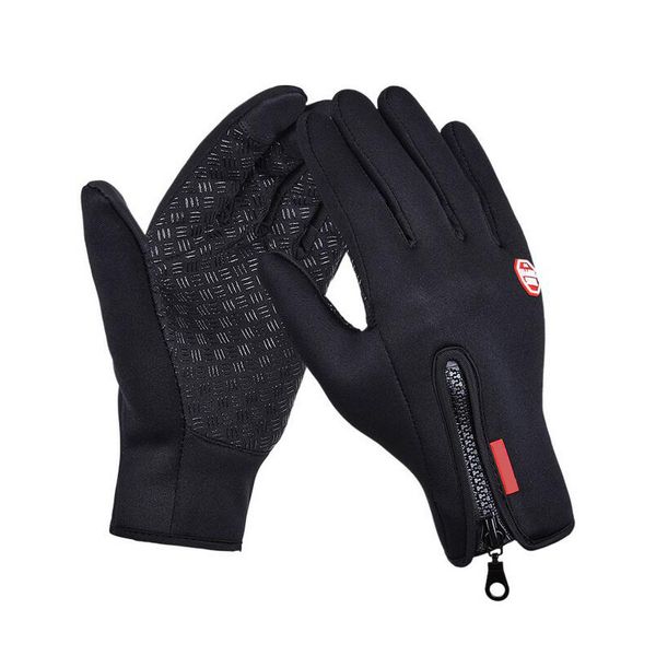 

outdoor sports hiking winter bicycle bike cycling for men women windser simulated leather soft warm gloves, Blue;gray