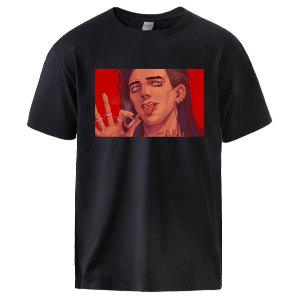 

sport sally face man cool summer cotton tshirt 2020 male casual short sleeve sportswear crewneck fashion tshirts homme black