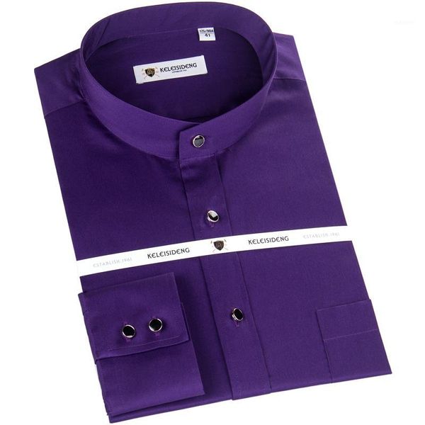 

solid colors men dress shirts fashion standing collar design casual long sleeve shirts 100% cotton z15351, White;black