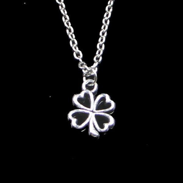 Moda 17*14mm Lucky Irish Four Leaf Clover Collana con pendente a catena a maglia per collana girocollo femminile Gioielli creativi regalo per feste