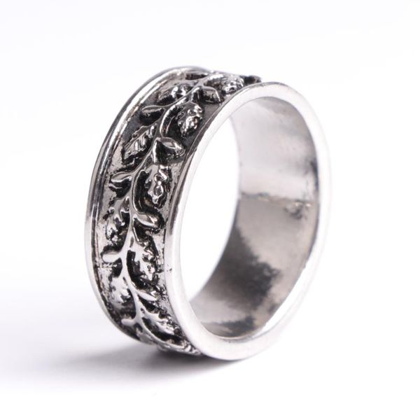

cluster rings vintage jewelry leaf pattern alloy men's ring party accessories christmas gifts, Golden;silver