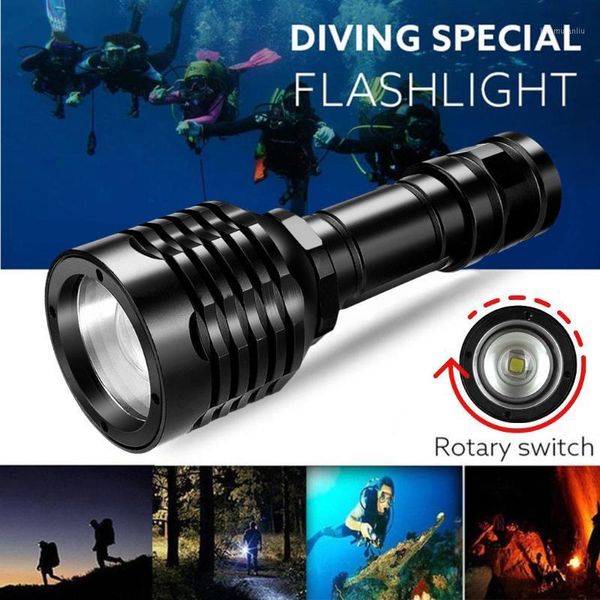 

bright professional diving portable torch underwater waterproof1