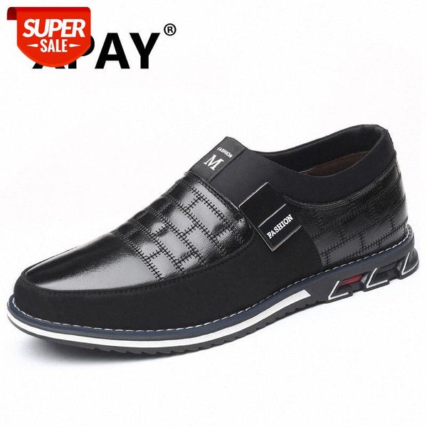 

xpay plus size 38-46 new 2019 genuine leather men casual shoes brand mens loafers moccasins breathable slip on driving shoes #gy9t