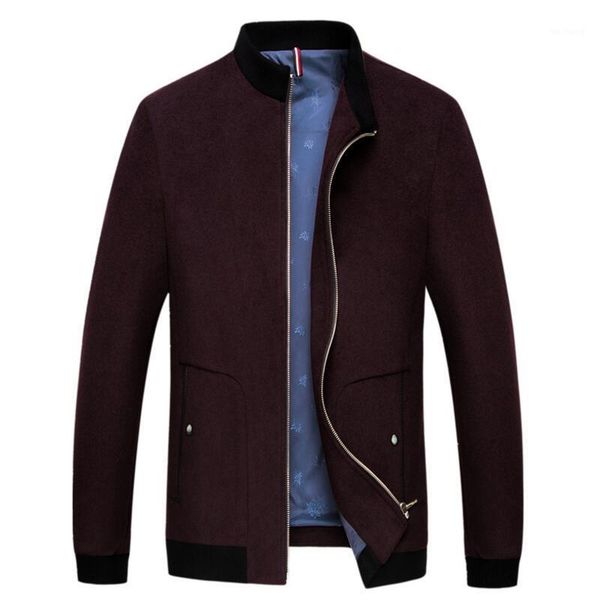 

plus size mens slim fit long new fashion casual wool coat men winter1, Black