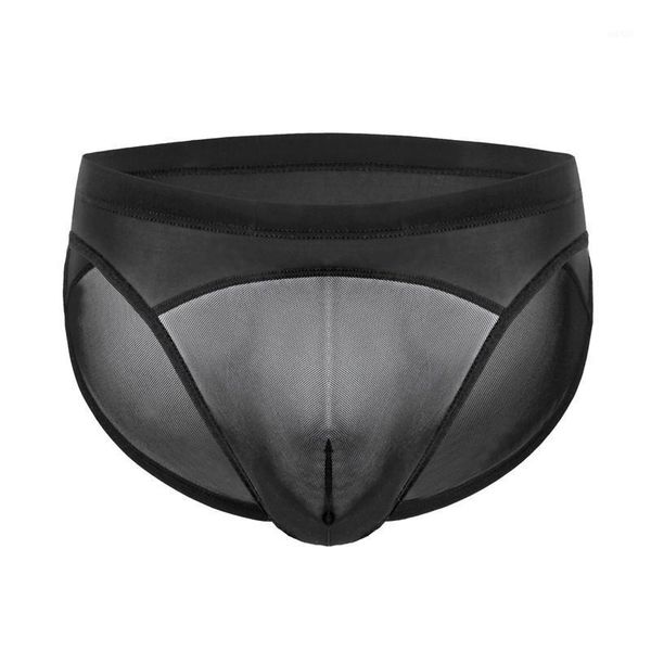 

underwear mesh transparent men briefs seamless breathable panties men bikini seamless low waist soft underpants brief1, Black;white