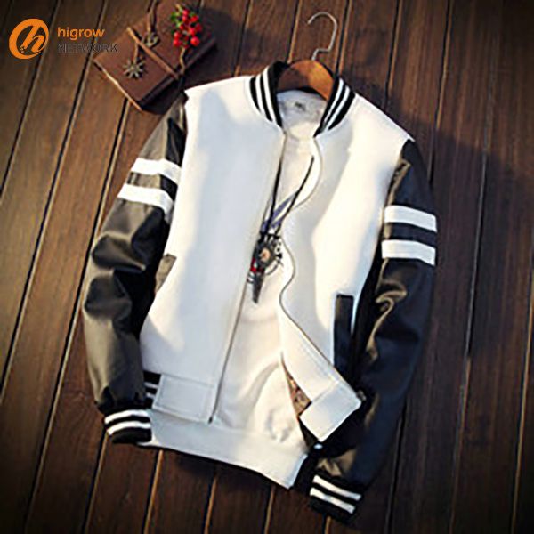 

strip тонкий bomber jacket мужчины шинель свободный varsity бейсбол куртка pilot колледж hiphop мужские куртки плюс размер одежды jk6017, Black;brown