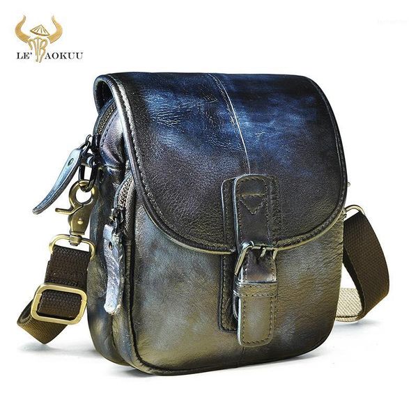 

waist bags fashion natural leather travel cross-body satchel messenger bag design cigarette case 6" phone pouch fanny belt 11681