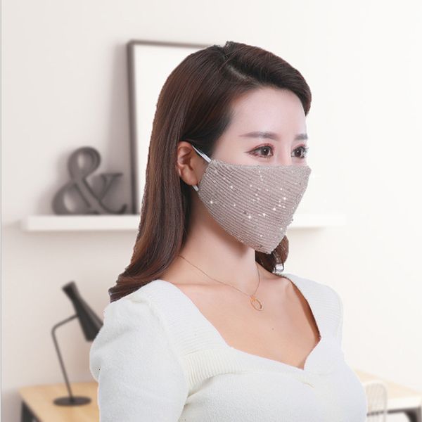 

blingbling paillette face masks fashion dustproof washable reusable respirator for salon, home use breathable protective mask 4 n9hsb