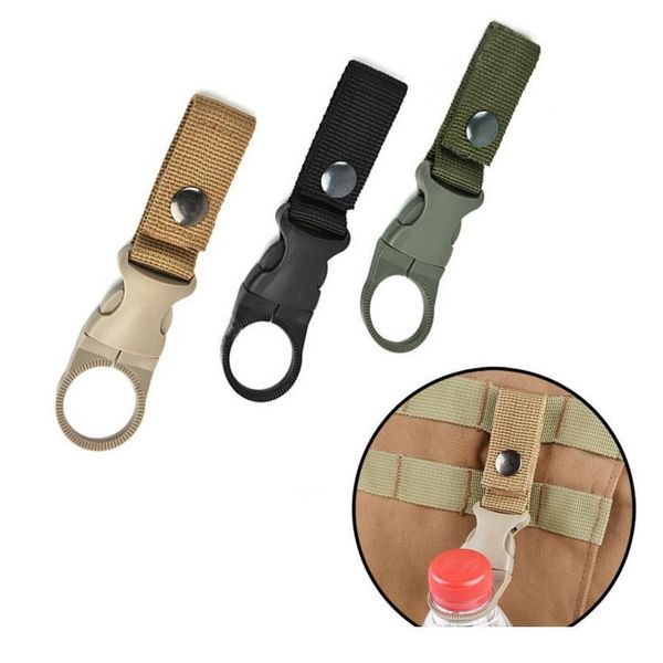 

molle attach webbing outdoor quickdraw carabiner backpack hanger hook camp hike water bottle clip hang clasp buckle hol qyltry