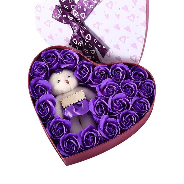 

rose bath scented doll rose soap body floral flower party bear box and heart wedding gifts flower valentine day with shaped gift fvfms
