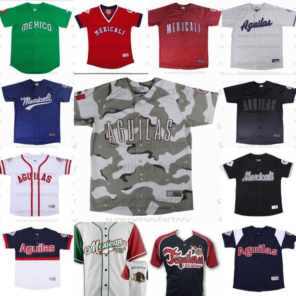 

2020 mexicali jersey cachanilla charros de jalisco aguacateros de michoacan tomateros de culiacan stitched baseball jerseys, Blue;black