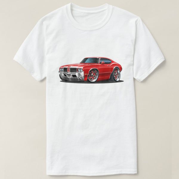 

отпечатано мужчины футболка с коротким рукавом олдс cutlass красный автомобиль t-shirt тенниску спорта толстовка с капюшоном толстовка