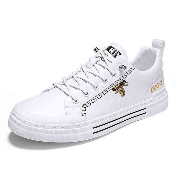 

fashion small white shoes lazy casual leather soft soled men's autumn and winter net red youth breathable board, Black