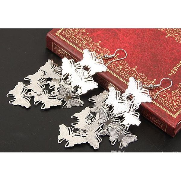 

mix new bohemian earrings retro vitage european american exaggerated long tassel earrings filigree leaf heart h wmtulx dh_seller2010, Silver