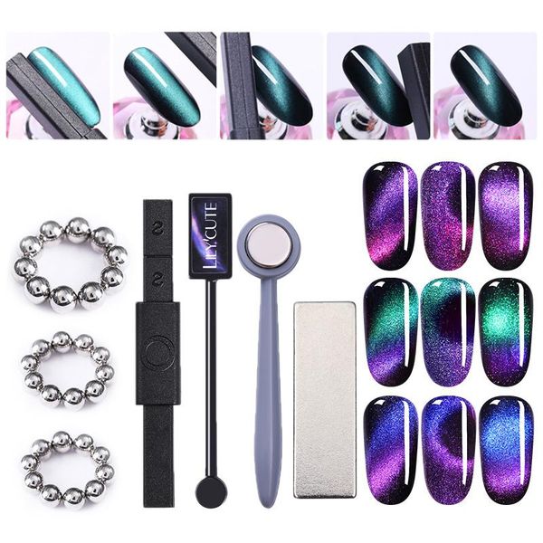 

lilycute double head cat eye магнит стик сильный эффект 3d для magnetic уф-гель польский круглый квадратной формы nail art tool, Red;pink