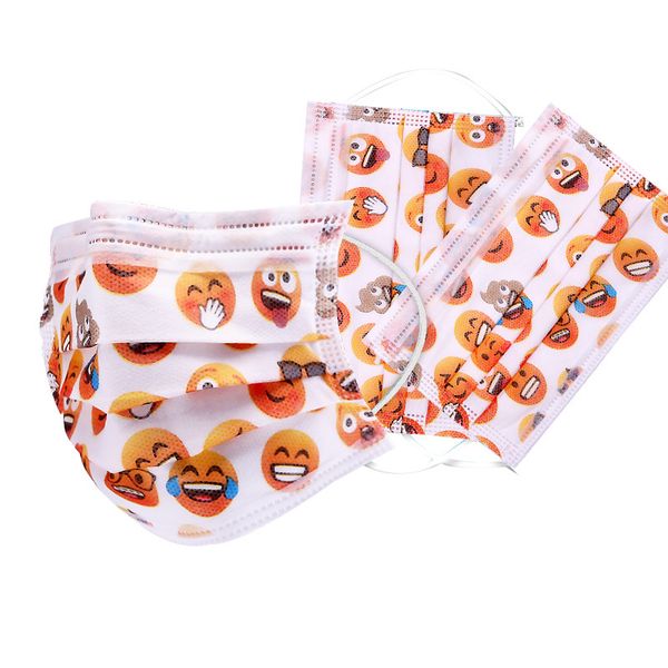 

personality masks cute patterns make children look cute dustproof haze-proof mascarilla for kids disposable face masks