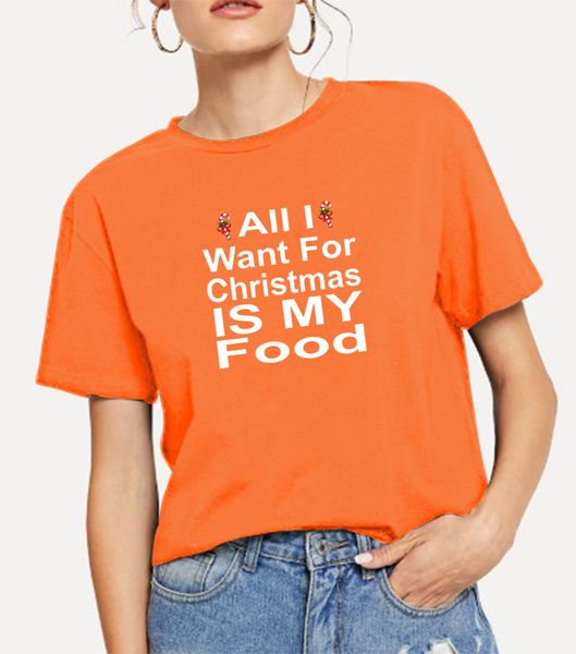 

wt20178 летние рождественские повседневные женские простые буквы печати круглые шеи свободные большой размер с коротким рукавом футболка, White