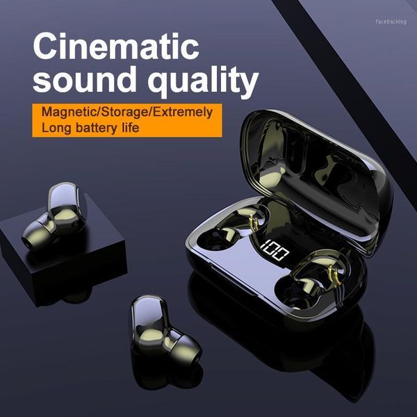 

bluetooth earphone with power bank led display tws1