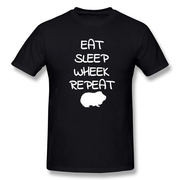 

sport guinea pig eat sleep wheek repeat new funny t shirt men short sleeves hip hop oversized o-neck cotton t shirts