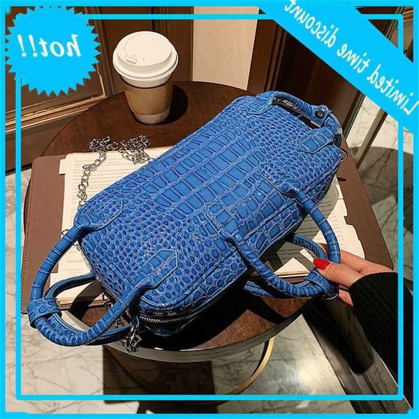 

crocodile pattern large capacity 2021 new pu learn women designer handbag shoulder messenger bag