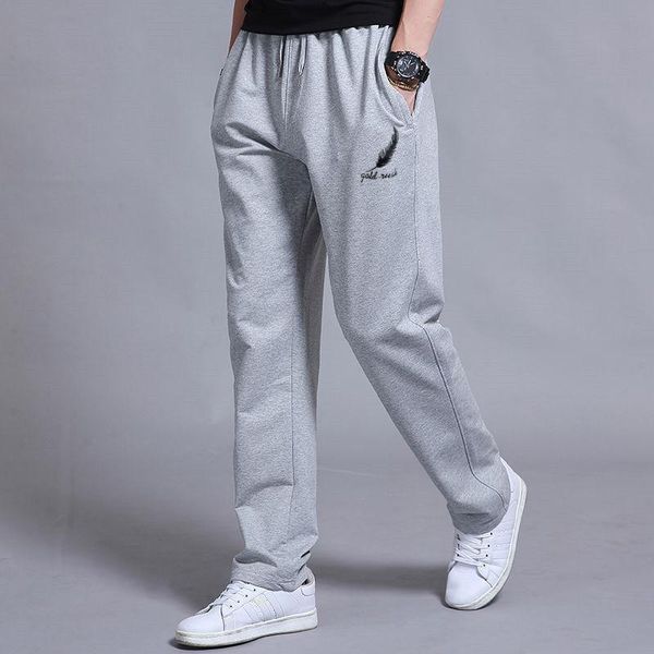 

youth slacks youth plus flannelette sweatpants student thermal pants men plow-size sweatpants jogging pants, Black