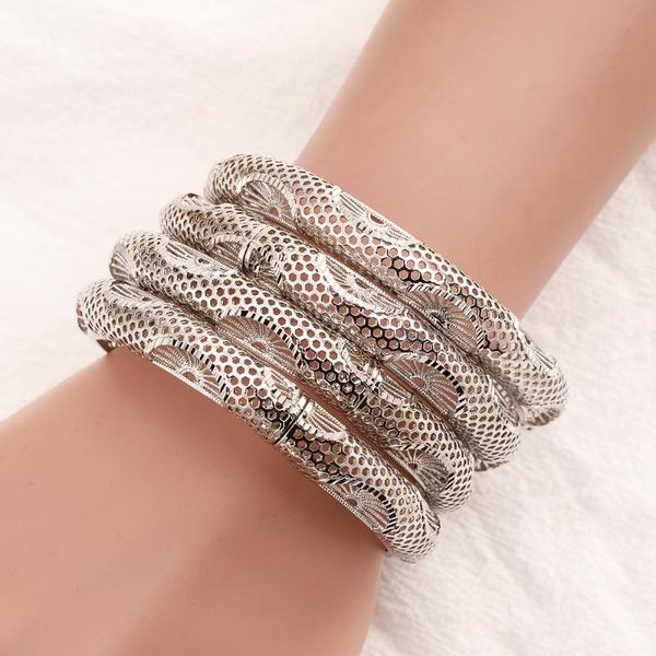 

4 pieces/batch dubai jewelry bracelets for women and girls arab/ethiopian jewelry bride bracelets ramadan gift, Black