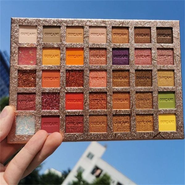 GUICAMI 35 Colori Ombretto Palette per trucco Pigmenti Cosmetici naturali Matte Beauty Glitter Palette per ombretti naturali
