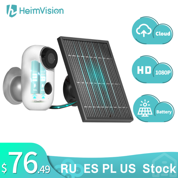 

heimvision hmd2 1080p wireless ip camera with solar panel rechargeable battery weatherproof home security camera wifi pir motion