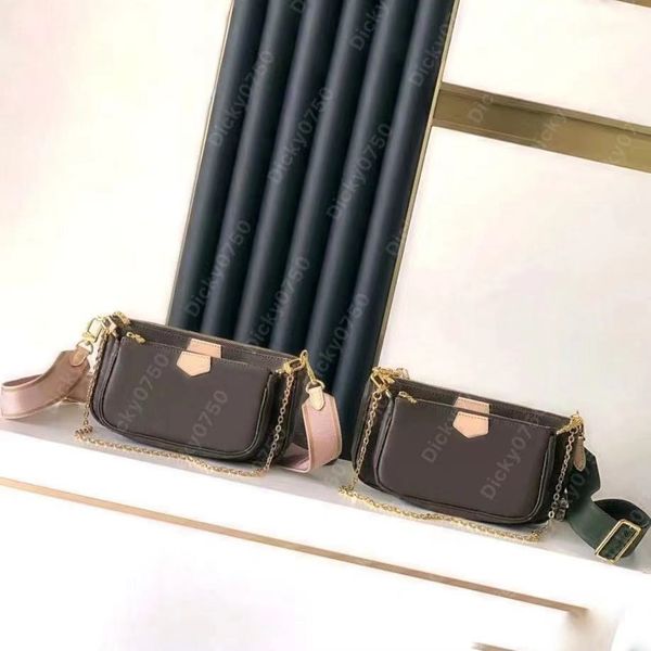 

composite bag designer women purse chain shoulder bags three piece set handbags lady multi pochette accessories leather messenger satchel cr