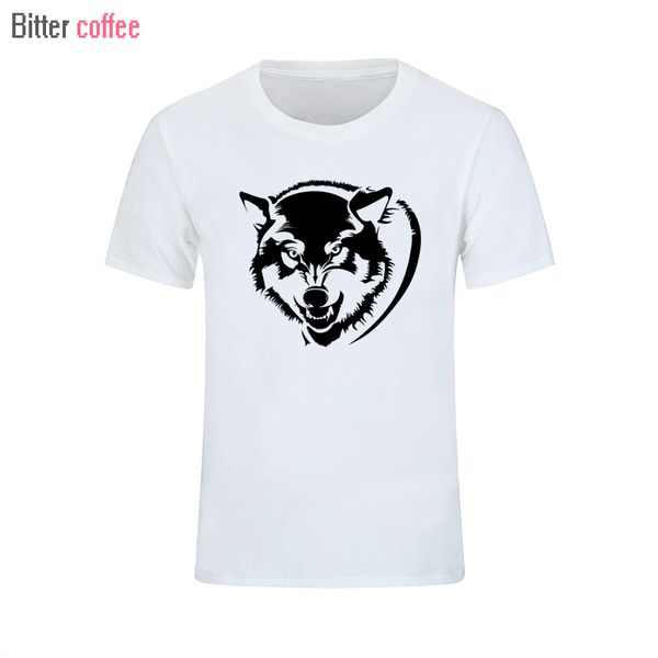 

summer new short sleeve wolf head printing classic casual unique design xs xxl hooded sweatshirt hoodie men t shirt