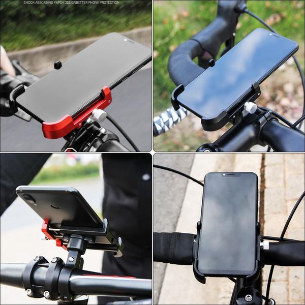 

holder on handlebar 360 rotation bike and motorcycle phone mount adjustable width