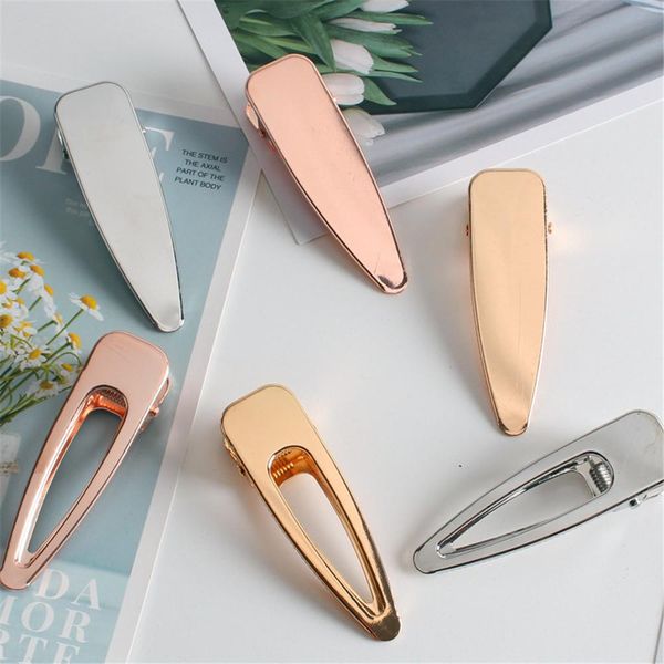 

1 шт. элегантные матовые металлические шпильки женщины ретро зажима для волос гладкие лица челки зажимные водяные барьерные борьбы головные