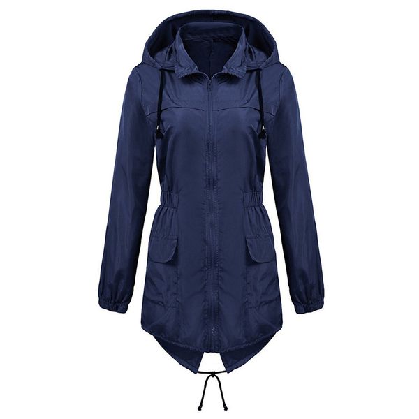 

jaycosin plus size winter women jacket coat big hooded warm outwear lady long sleeve zip pocket outdoor waterproof hooded jacket c1106, Black;brown